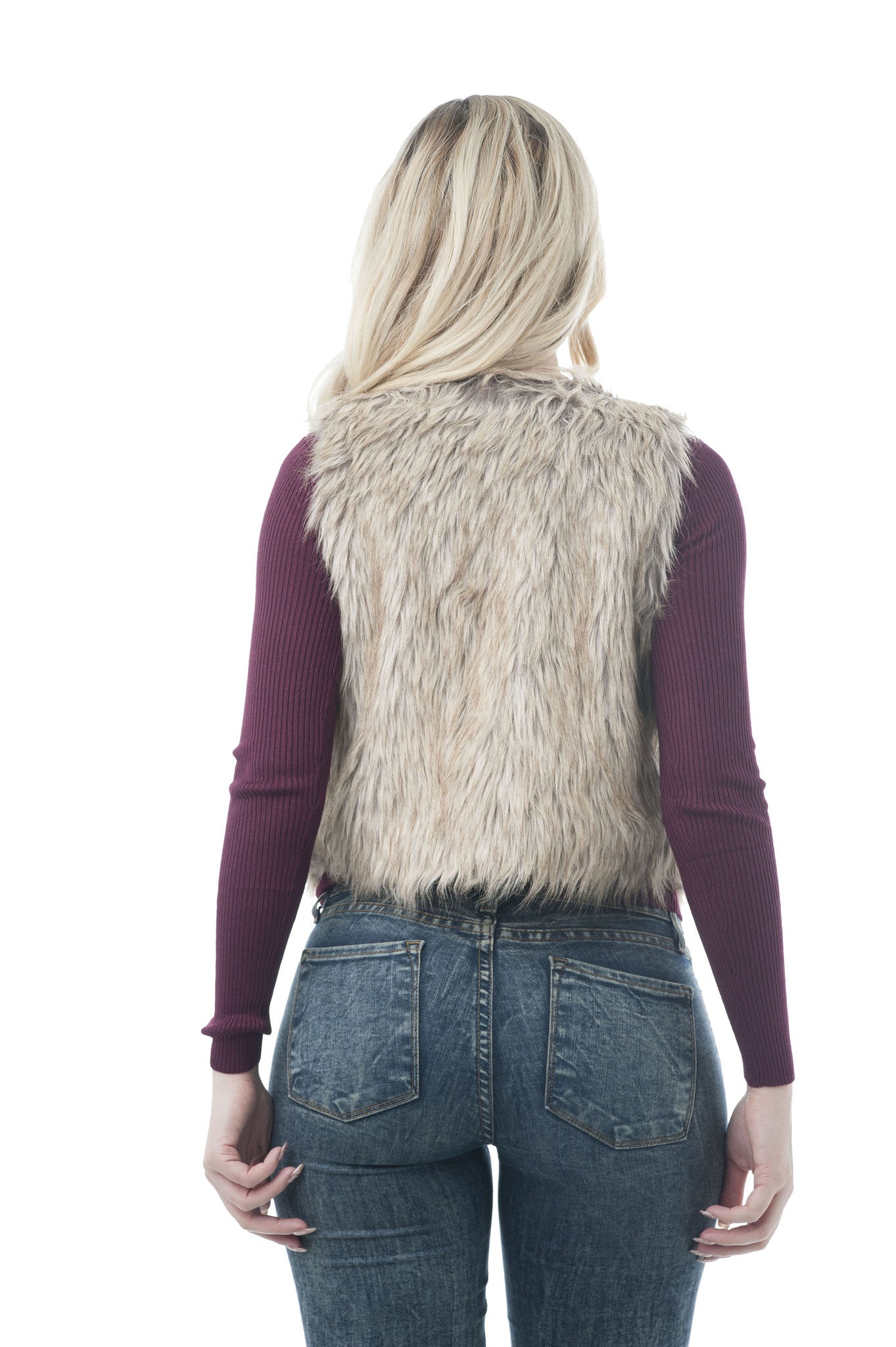 Artificial Sleeveless Faux Fur Short Vest