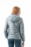 Long Sleeve Light Weight Hooded Packable Down Jacket with Carry Bag