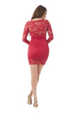 Long Sleeve Lace Bodycon Dress