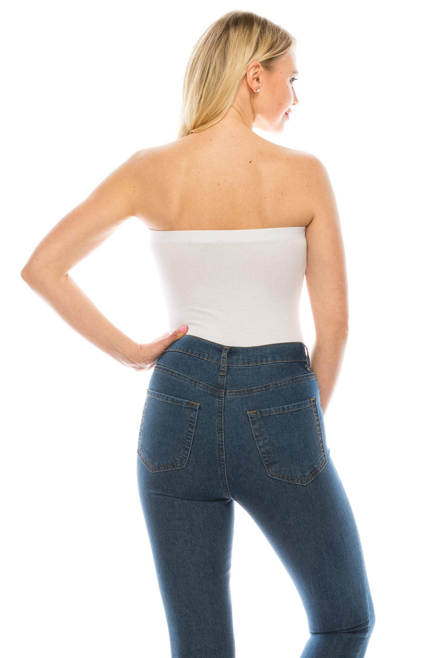 Women's Cotton Strapless Sexy Tube Bodysuit