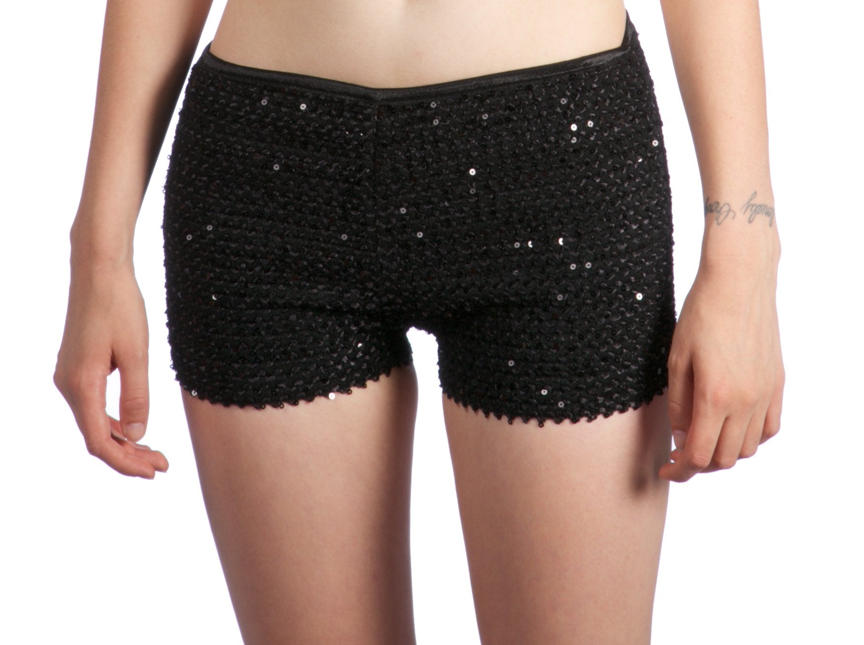 High Waisted Sequin Shorts Hot Pants Club