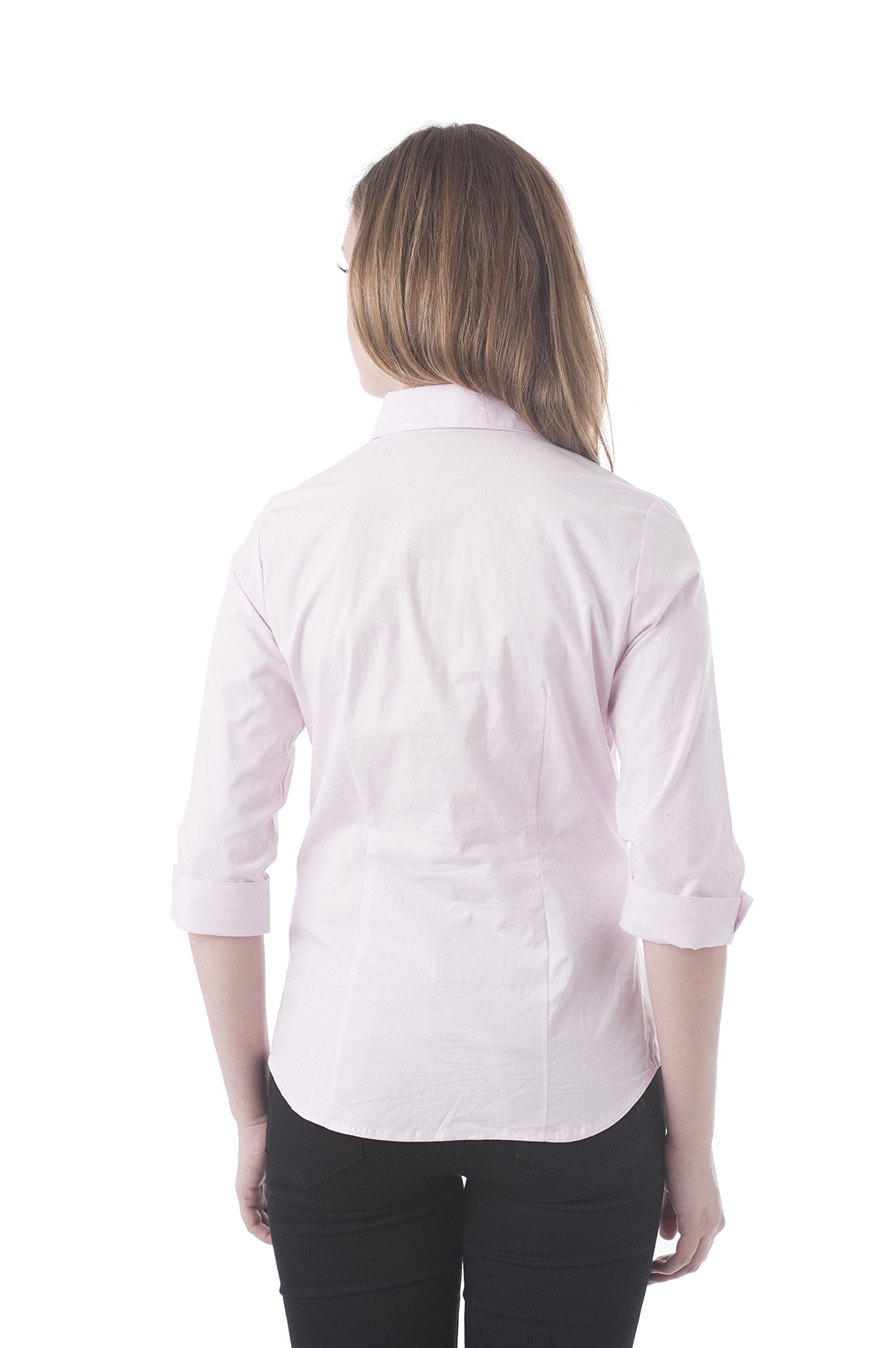 3/4 Sleeve Stretch Button Down Collar Shirts
