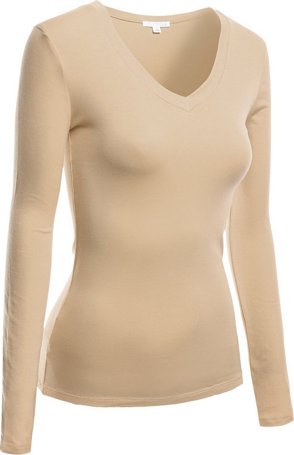 Hollywood Star Fashion Women's Long Sleeve V-Neck Tee Tank Top Shirt