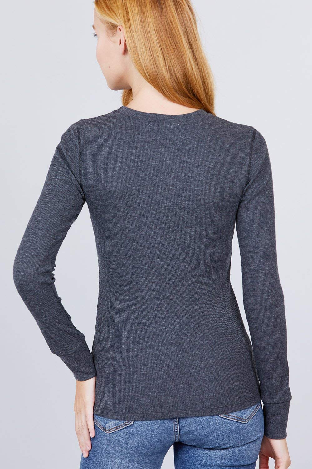 Khanomak Women's Long Sleeve Crewneck Thermal Top Shirt