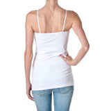 Active USA Plain Long Spaghetti Strap Tank Top Camis Basic Camisole Cotton