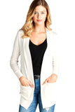 Women's Basic Longline Long Sleeve Open Front Sweater Cardigan Jacket1