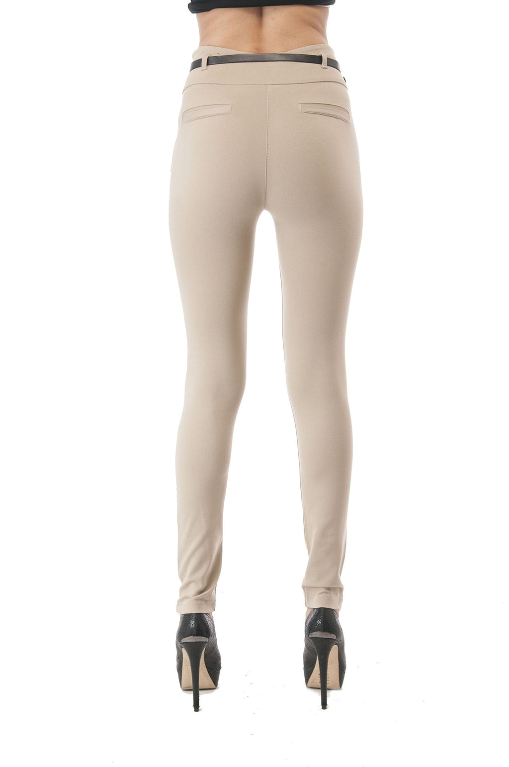 Hollywood Star Fashion High Waisted Long Skinny Pants With Belt