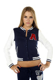 Baseball Jacket Cardigan Open Front Button Up Junior Sizes