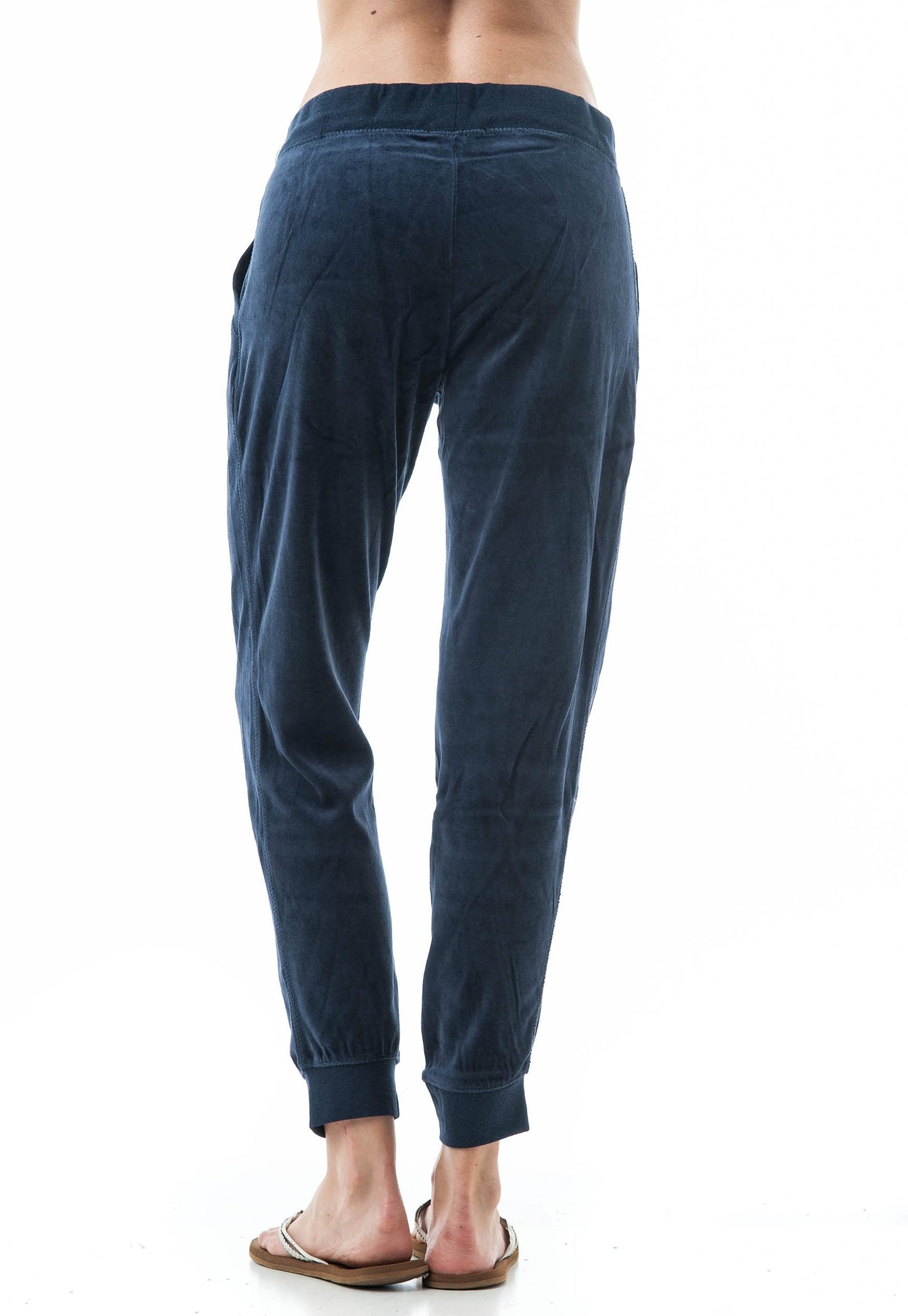 Women's Velvet Velour Jogger Pants with Drawstring & Pockets