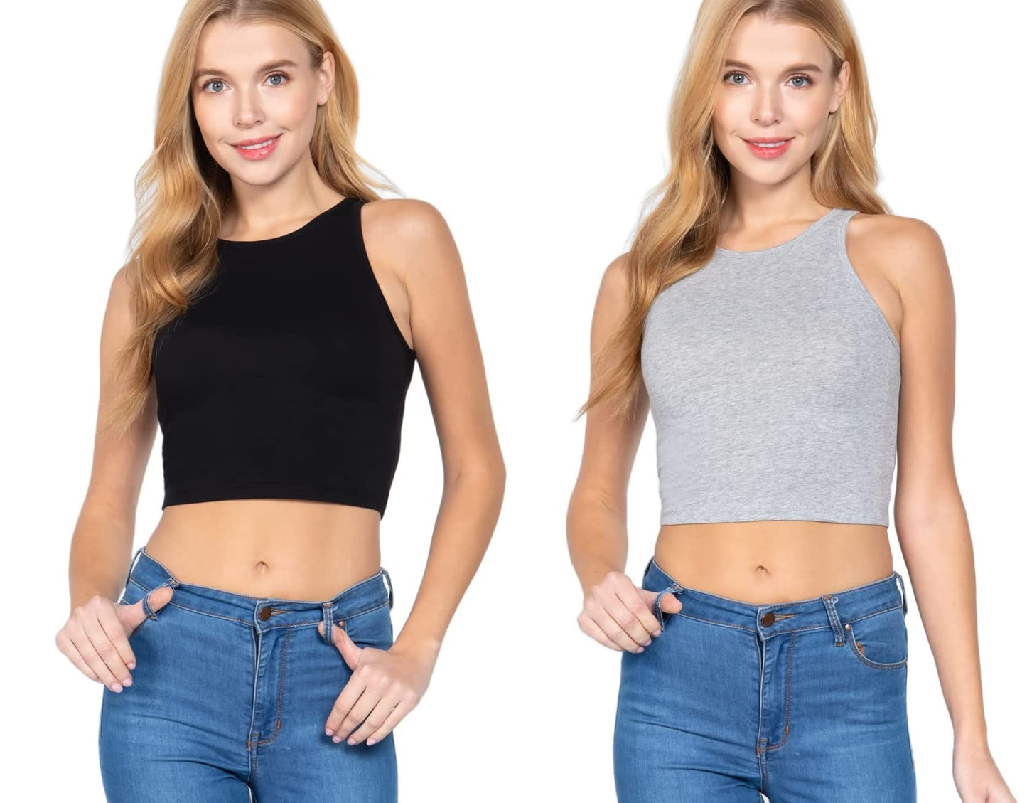 Women's Cropped Basic Short Sleeves Halter Neck Top