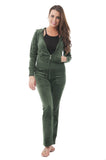 Velour Classic Hoodie Sweat Suit Jacket and Pants Set Velvet Tracksuit with Pockets1