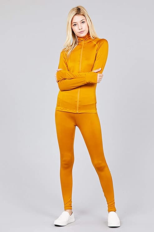 Women's Long Sleeve Zip Up Athletic Wear Sweater Work Out Jacket