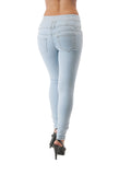 Hollywood Star Fashion High Waisted 3 Button Skinny Jean