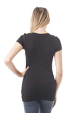 Khanomak Women's Short Sleeve V-Neck Casual Basic Plus Size Tee T-Shirt
