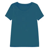 Women's Short Sleeve Crewneck Tee T Shirt Cotton Top