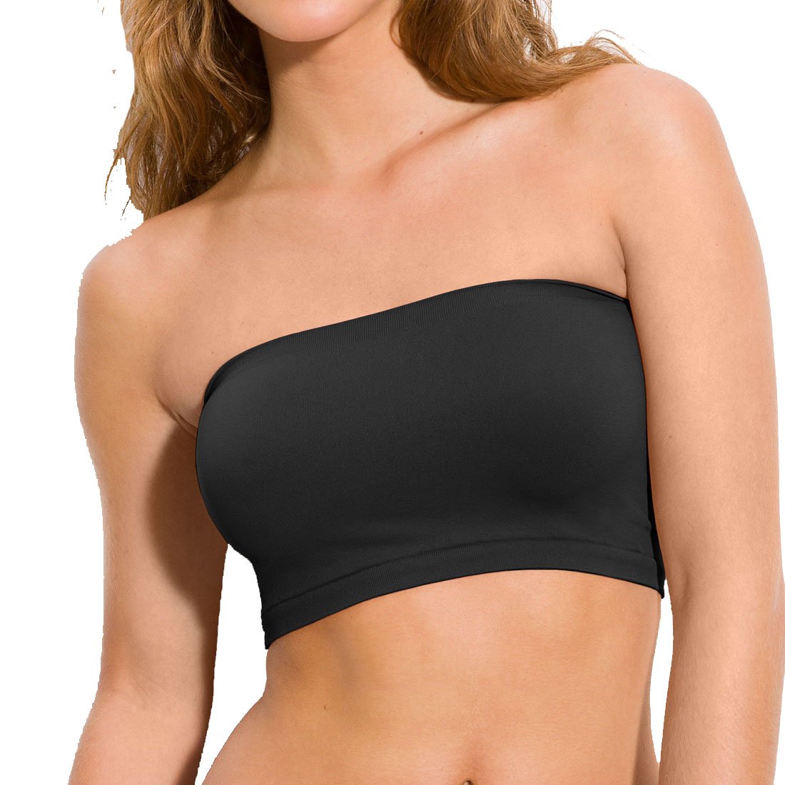 Hollywood Star Fashion Women's Basic Stretch Layering Seamless Tube Bra Cropped Top Casual Bandeau Juniors (One Size fits All, Mint)