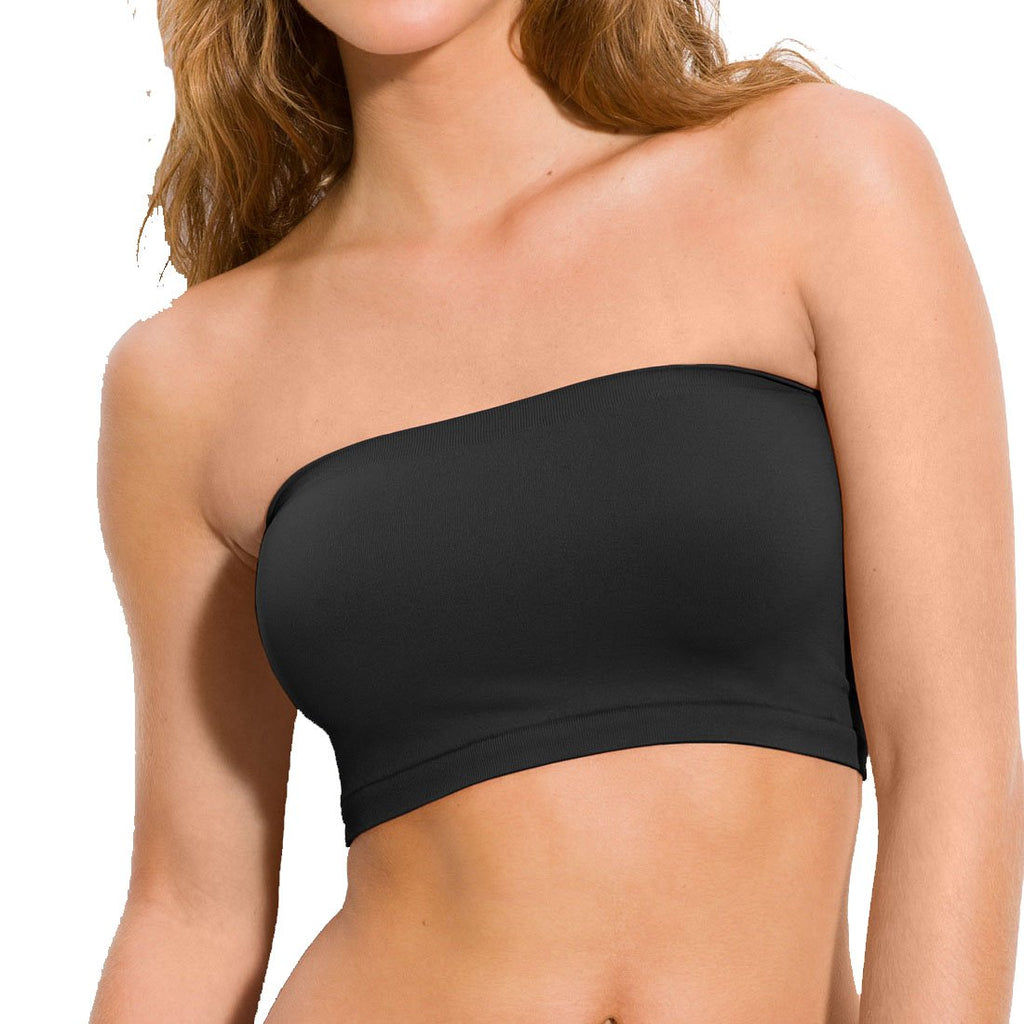 Women's Basic Stretch Layer Seamless Tube Bra Bandeau Top