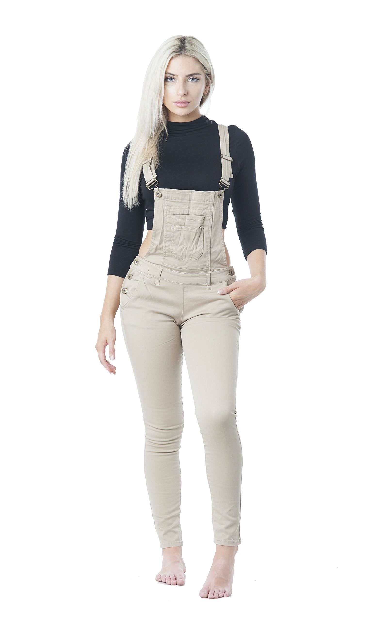 Skinny Pants Front Pockets Overall