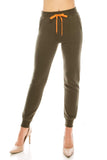 Womens-Juniors French Terry Fleece String Jogger Sweatpants