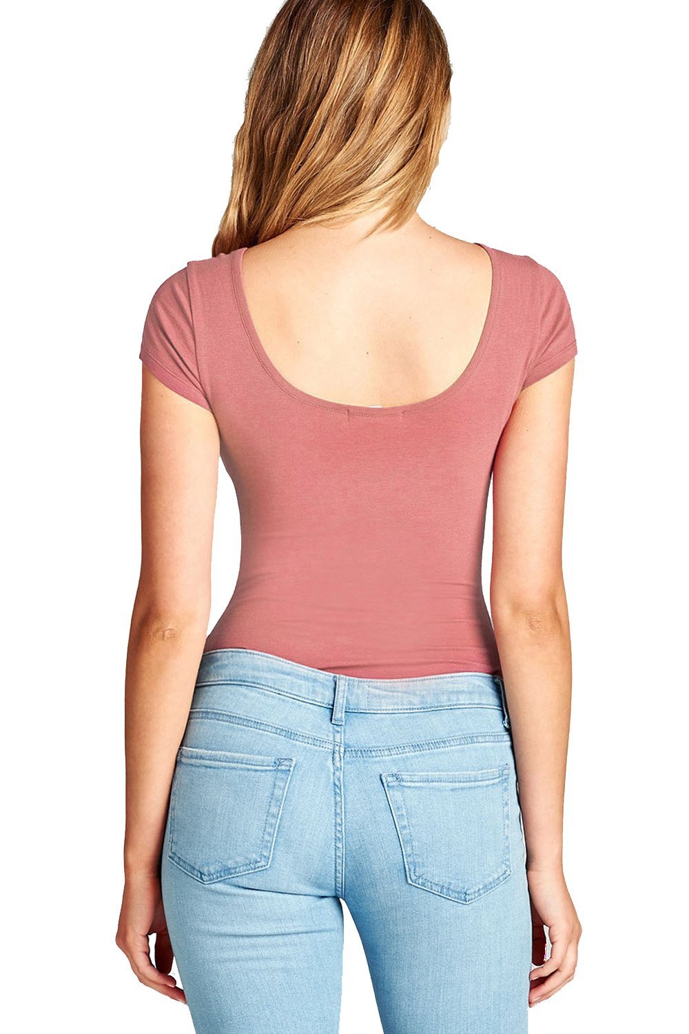 Short-Sleeve Scoop Neck Snap Crotch Leotard
