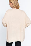 Women's Long Sleeve Open Front Cable Sweater Cardigan