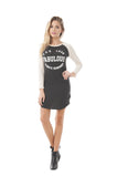 Long Sleeve Ribbed Hooded Graphic "You Look Fabulous Always Remember" Dress