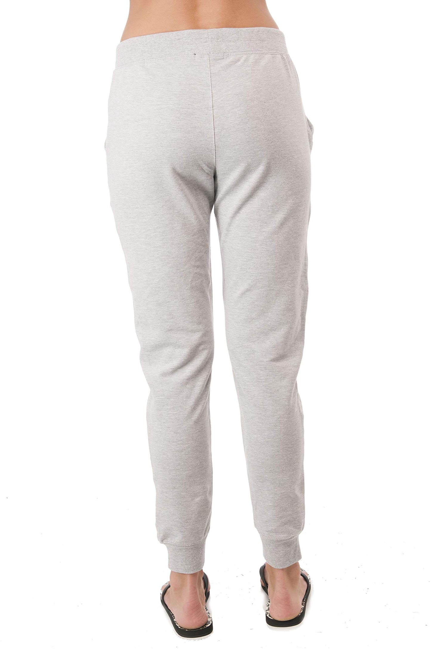 Khanomak Womens Drawstring with Front Pockets Casual French Terry Joggers Pants