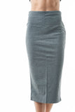 Basic Plain Long Bodycon Pencil Skirt with Slit on the Back