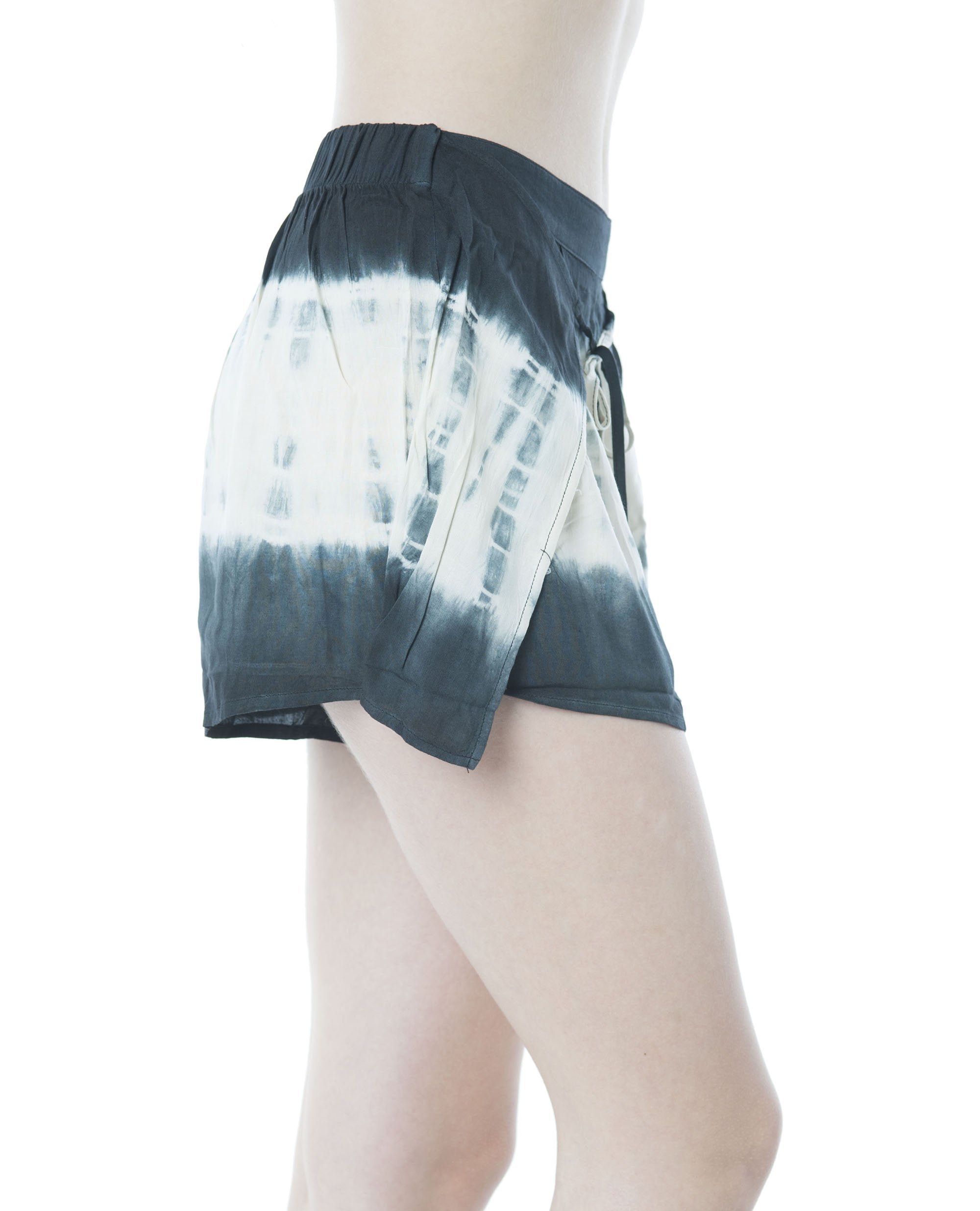 Front Covered Tie Dye Chiffon Shorts