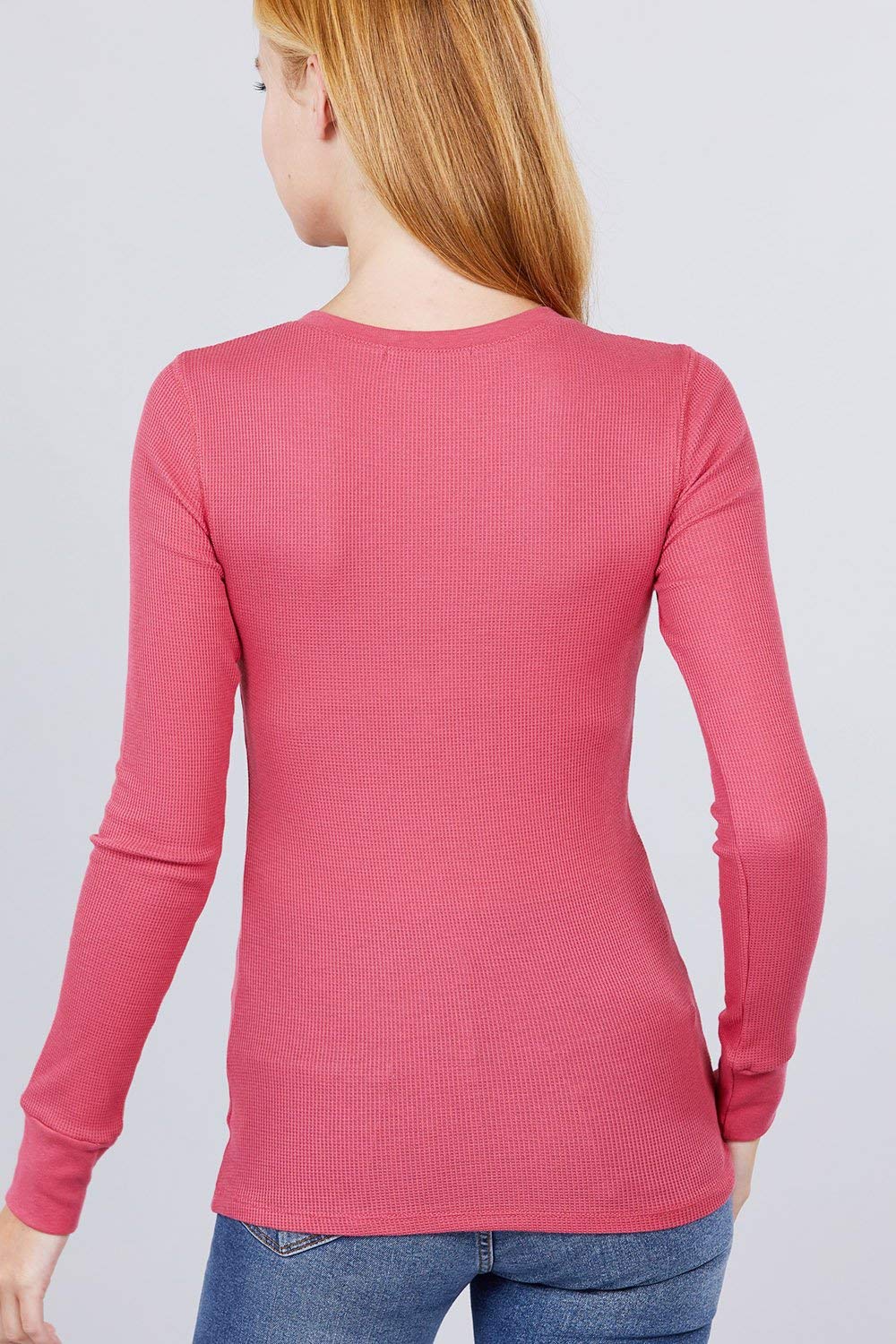 Khanomak Women's Long Sleeve Crewneck Thermal Top Shirt