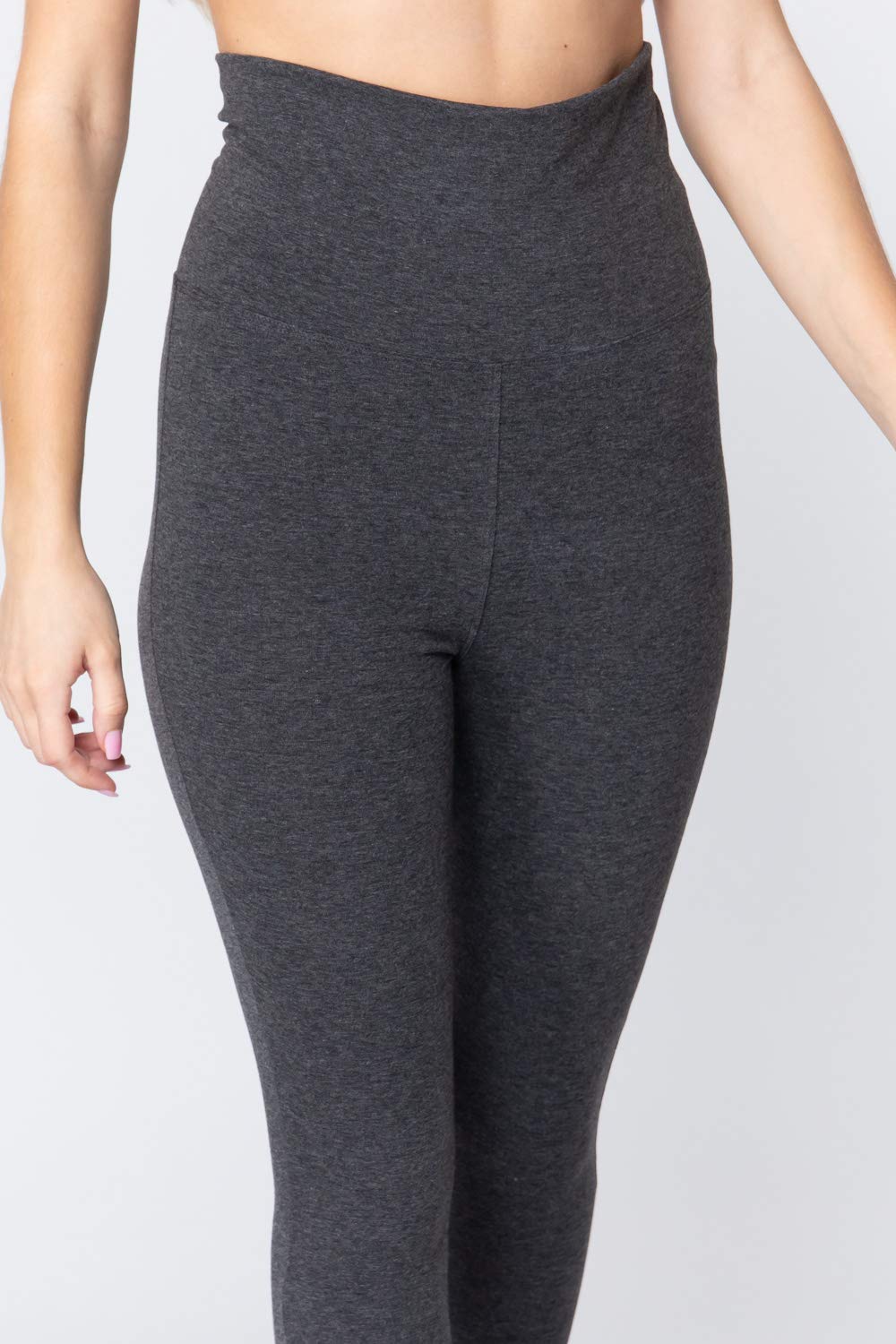 Women's Waist Banded Long Black Yoga Pants Small