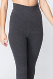 Women's Waist Banded Long Black Yoga Pants Small