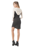 Long Sleeve Ribbed Hooded Graphic "You Look Fabulous Always Remember" Dress
