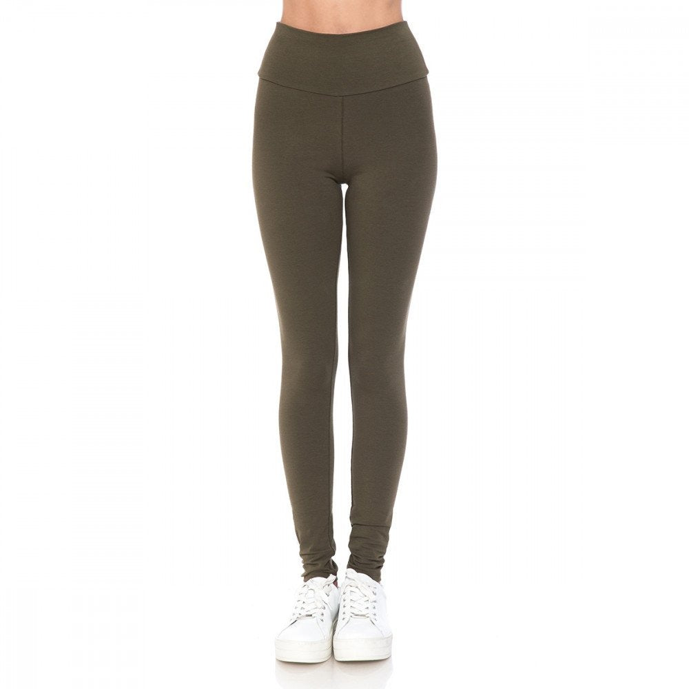 Women's Women's High Waist Cotton Skinny Knit Leggings Yoga Pant