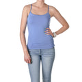 Active Basic Women's Shelf Bra Adjustable Spaghetti Strap Tank, Sky Blue, Medium