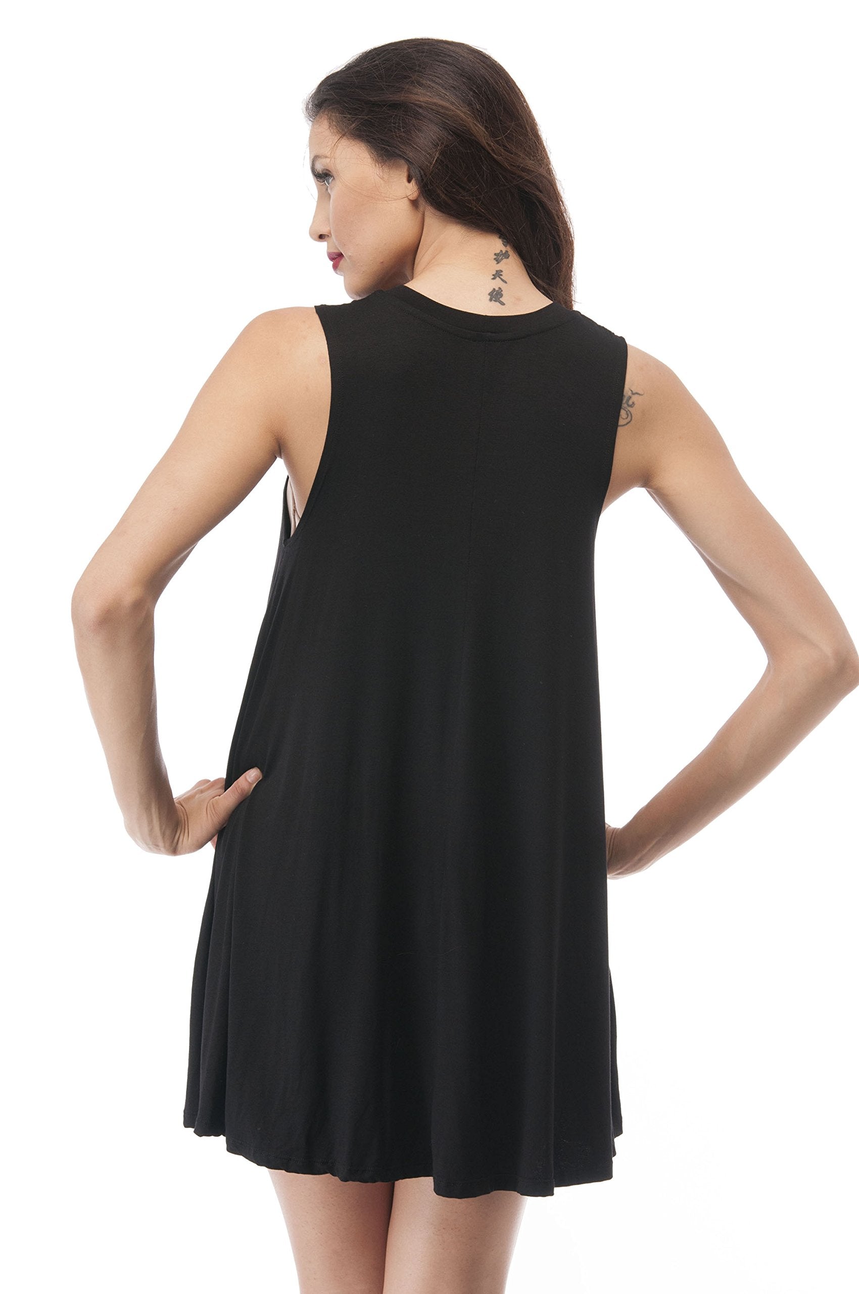 Sleeveless Oversized Shirt Dress Top