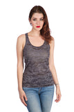 Hollywood Star Fashion Womens Sleeveles Burnout Tank Top