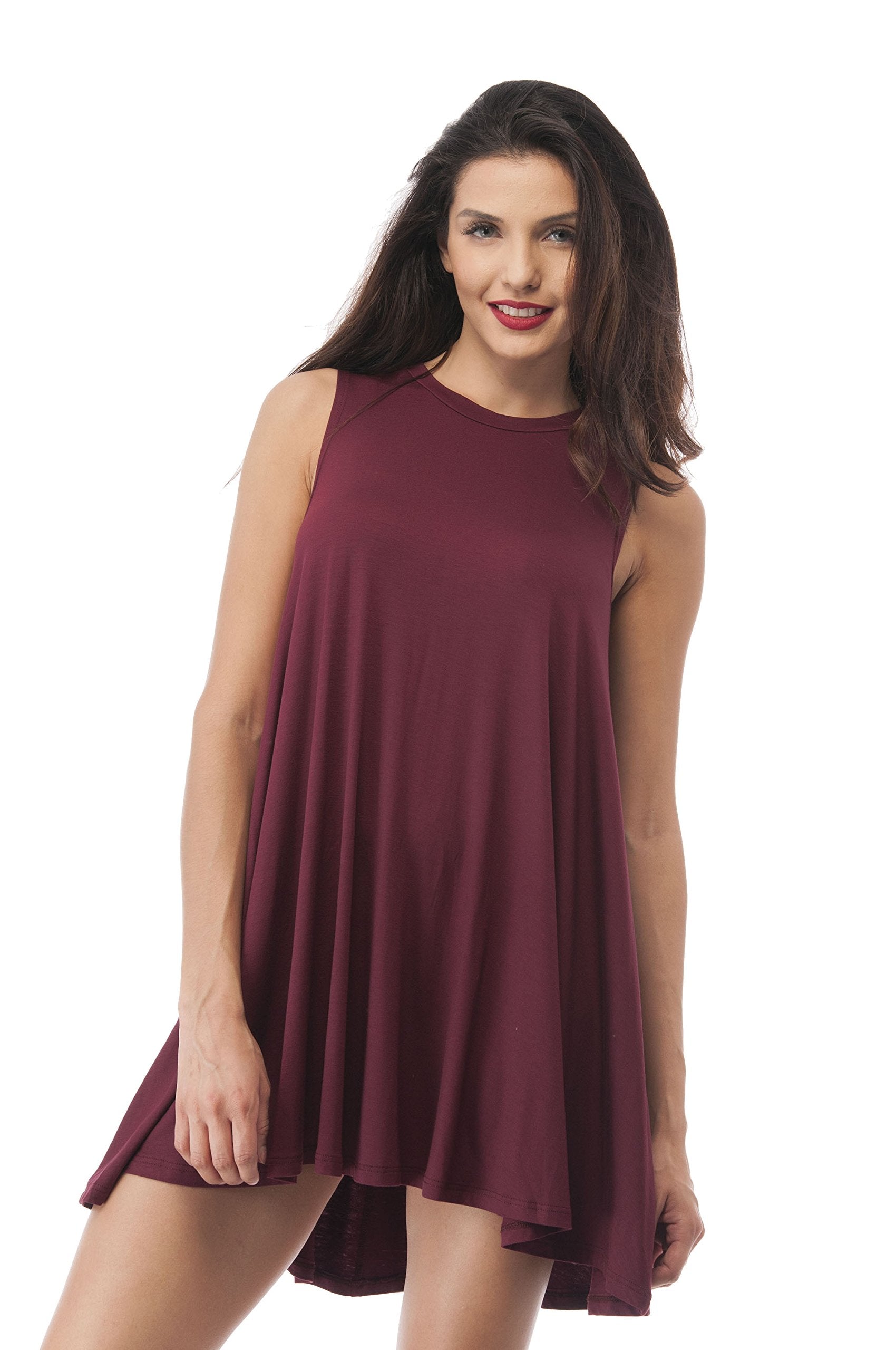 Sleeveless Oversized Shirt Dress Top