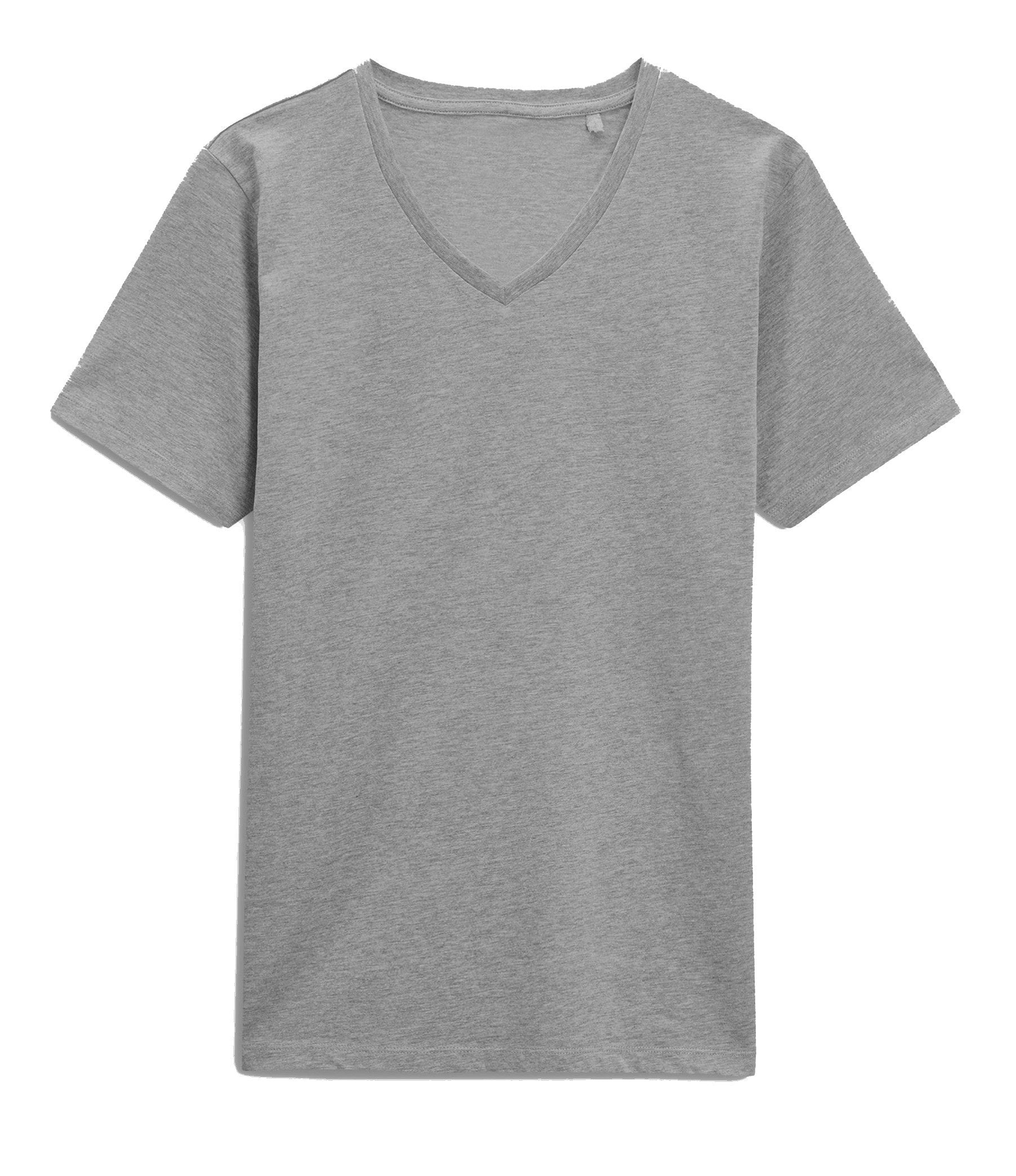 Khanomak Basic Plain Short Sleeve V Neck Mens T Shirt