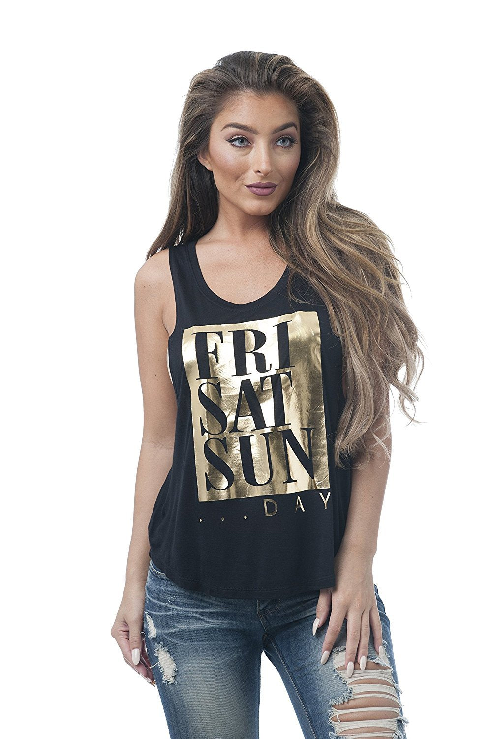 Khanomak Women's Sleeveless Shirt Tank Top Graphic Tees