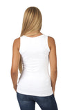 Hollywood Star Fashion Women's Long Stretch Tank Top Round Neck Full Back