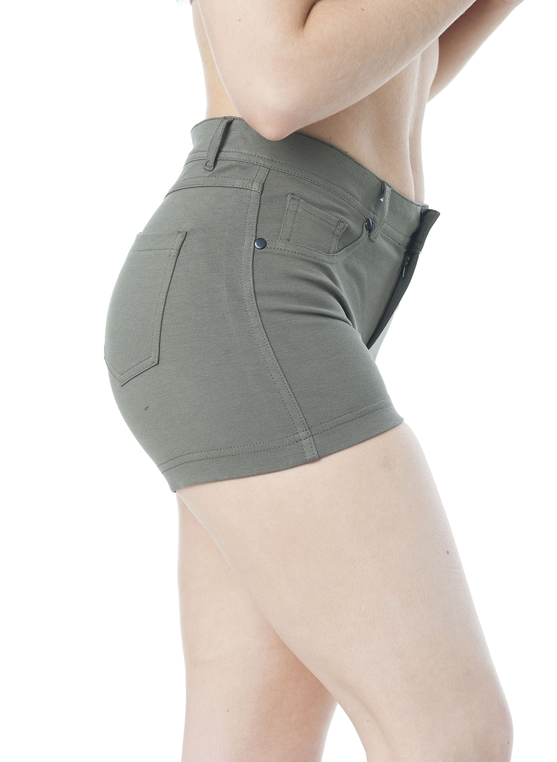 Solid 5 Pocket Spandex Short
