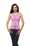 Sleeveless V Shape back Mesh Stretch top