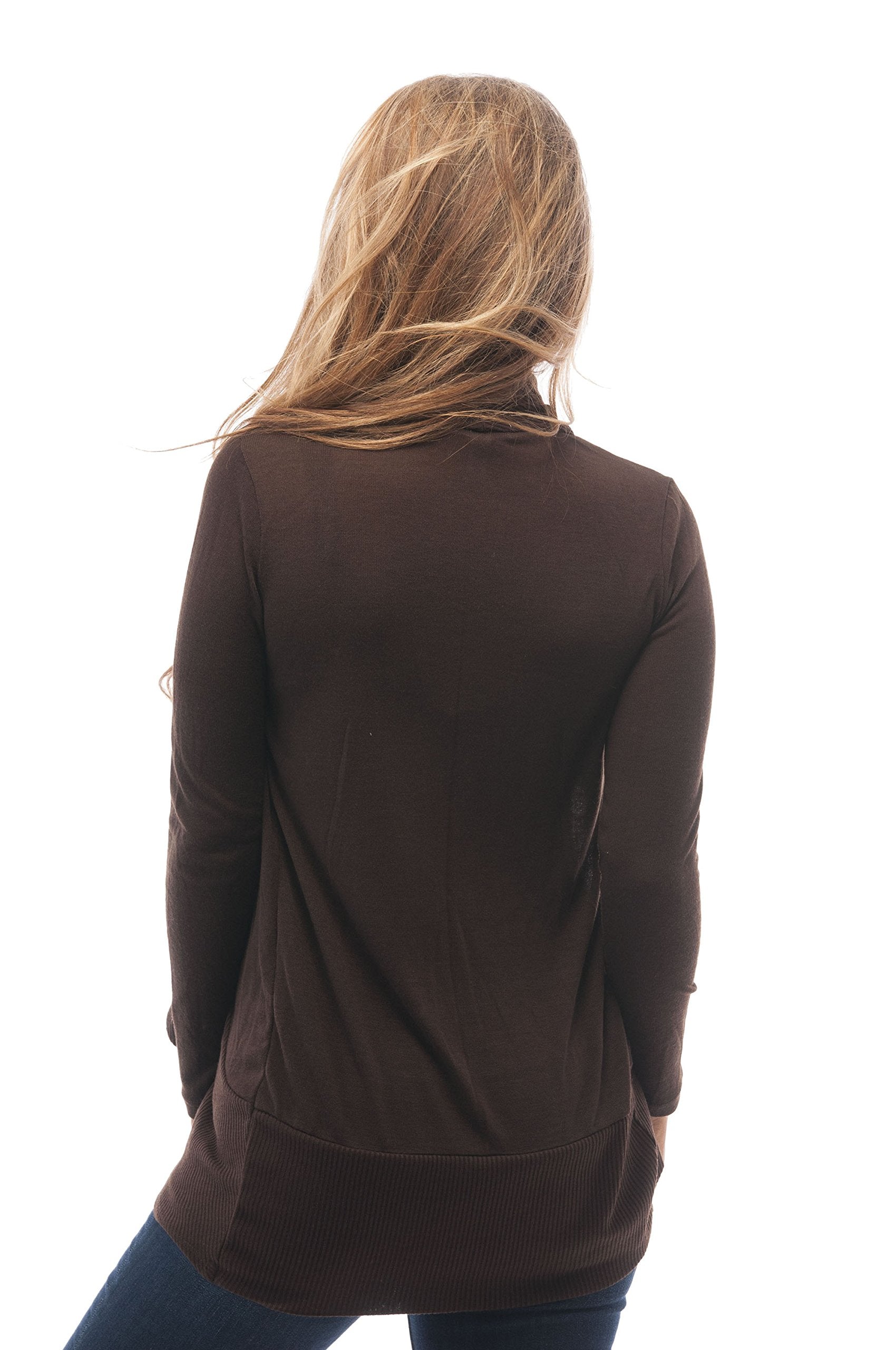 Hollywood Star Fashion Long Sleeve Cascade Open Cardigan Sweater