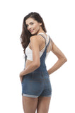 Hollywood Star Fashion Denim Jean Distressed Overall Short