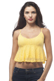 Hollywood Star Fashion Baby Doll cami Crop Top with adjustable straps