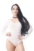 Long Sleeve Stripe Scoop Neck Bodysuit