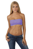 Hollywood Star Fashion Women's Lining Tube Crop Stretch Layer Lace Bandeau Top