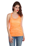 Hollywood Star Fashion Womens Sleeveles Burnout Tank Top