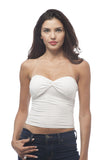 Hollywood Star Fashion Twisted bustier tube crop top